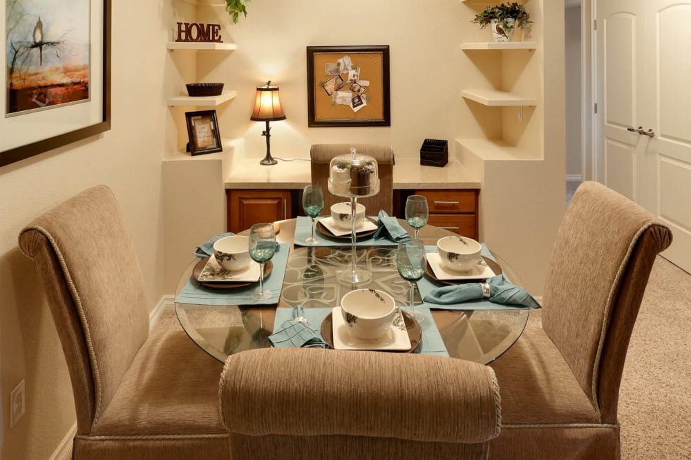 Dining nook at The Preserve at Greenway Park in Casper, Wyoming