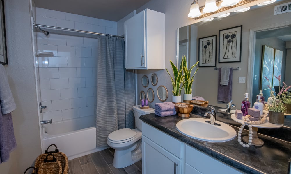 Bathroom at Cottages at Crestview in Wichita, Kansas