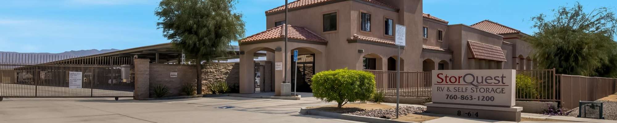 What size do I need at StorQuest RV/Boat and Self Storage in Indio, California