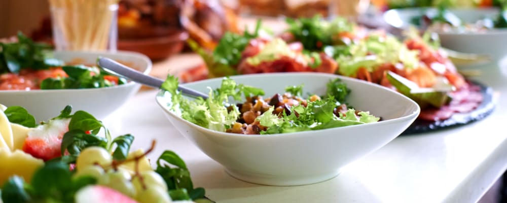 A spread of gourmet food prepared at Ridge at Frisco in Frisco, Texas