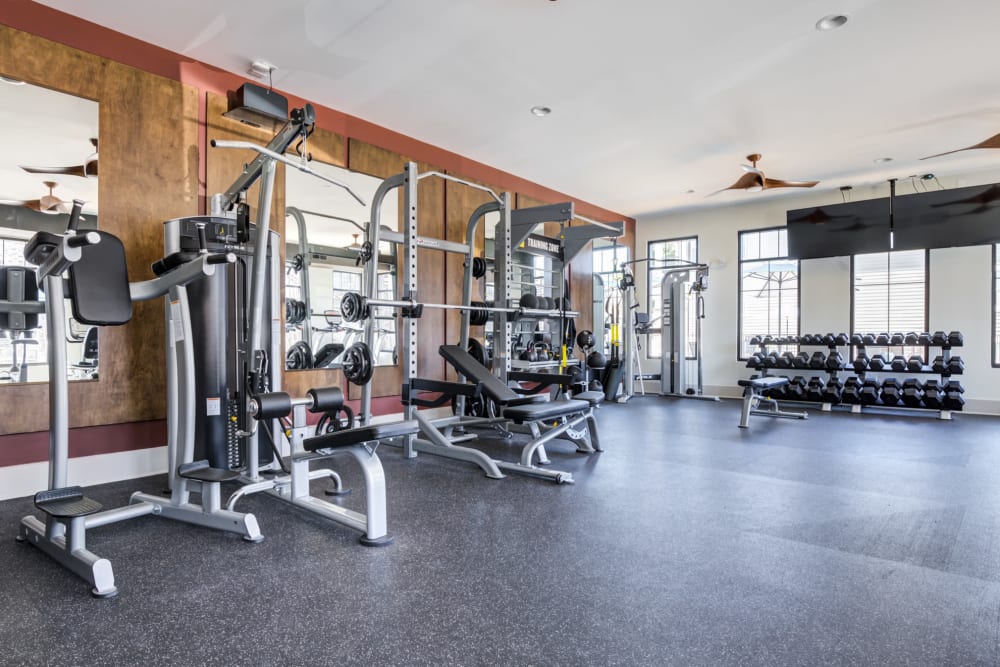 Gym area at Continuum 115 in Mooresville, North Carolina 