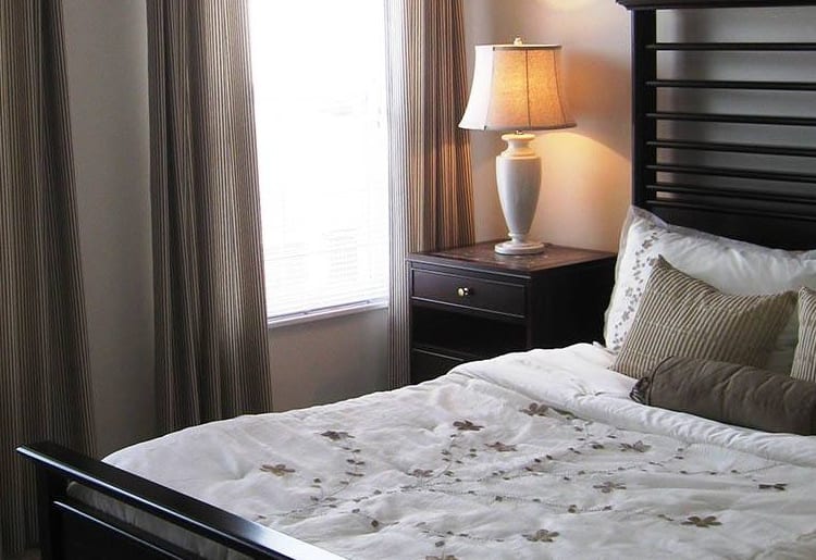 Cozy bedroom at Chelsea Place in Toledo, Ohio