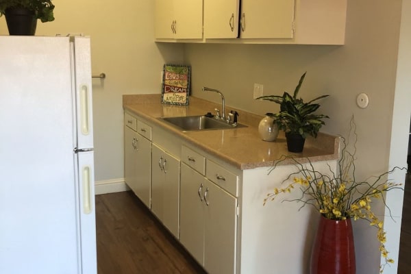 Model kitchen at Pennsylvania Apartments in Fremont, California