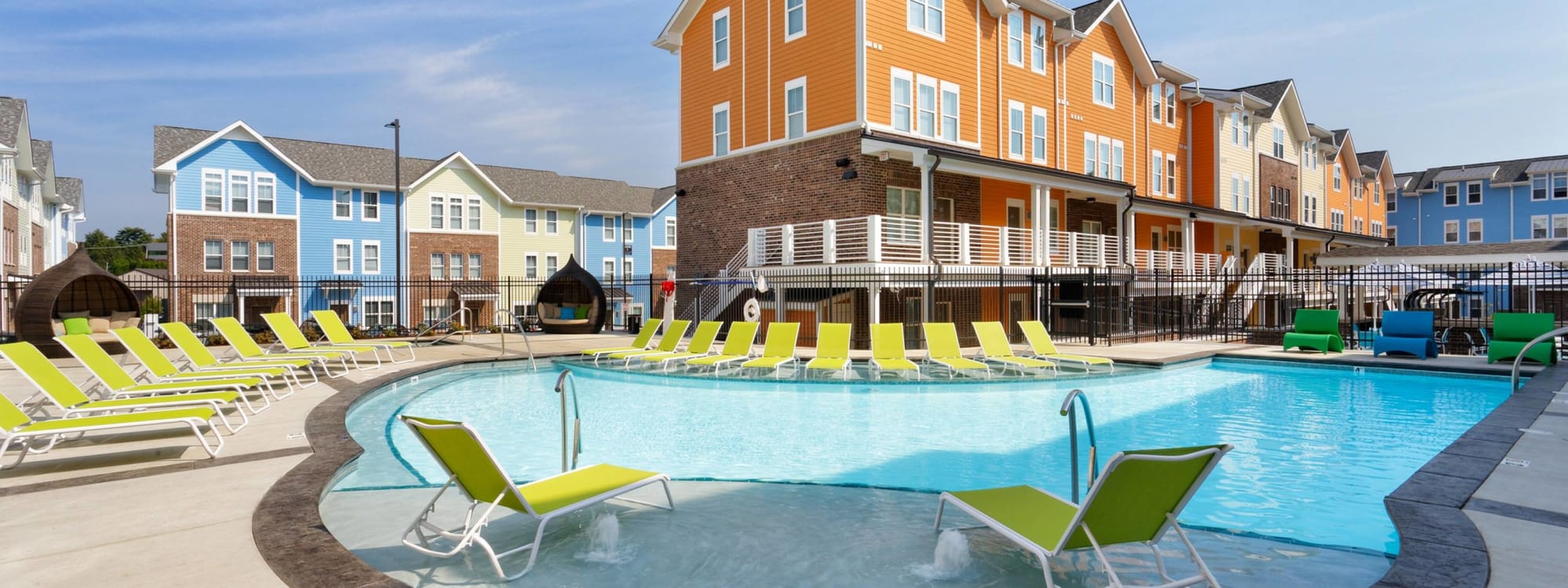 Student apartments at The Dillon in Bloomington, Indiana