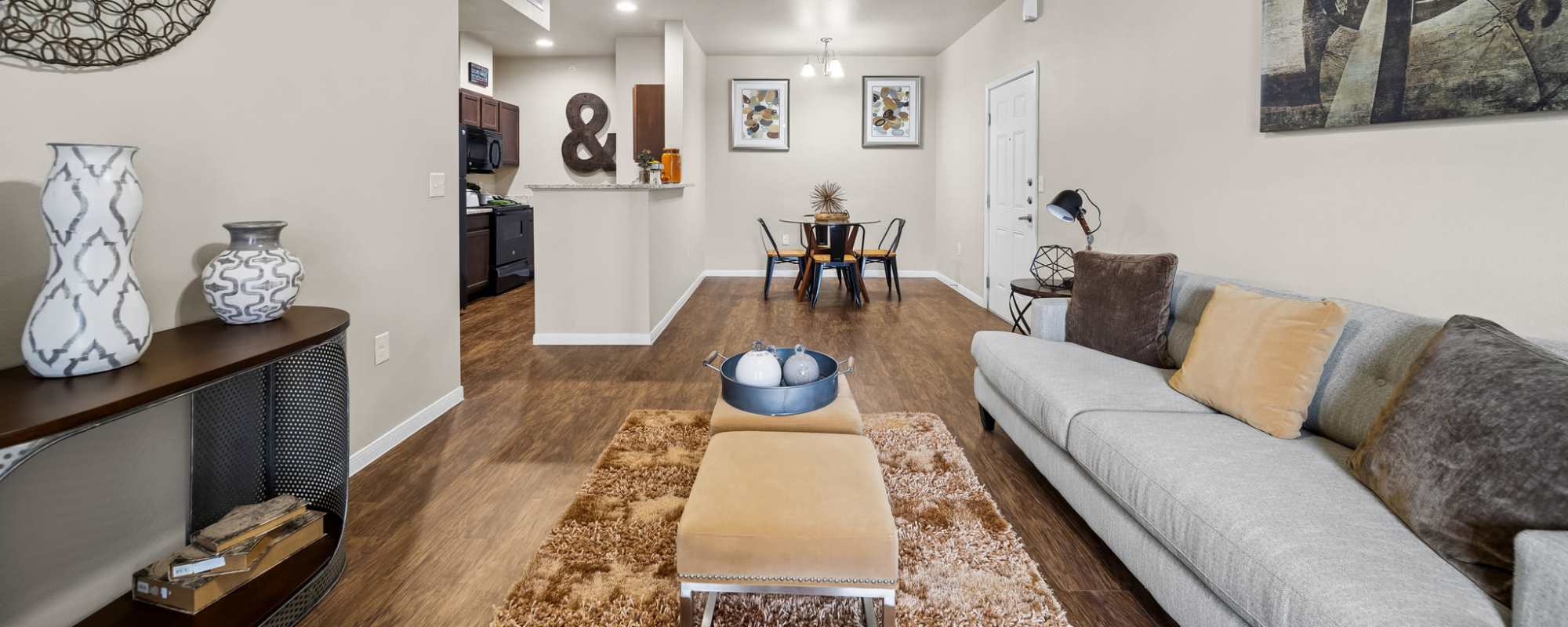 Apartment living area at San Angelo, Texas, apartments at Vistas at Red Creek