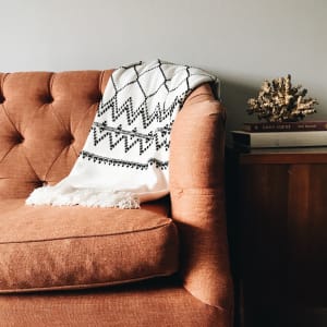 A couch detail at The Ellison in Las Vegas, Nevada