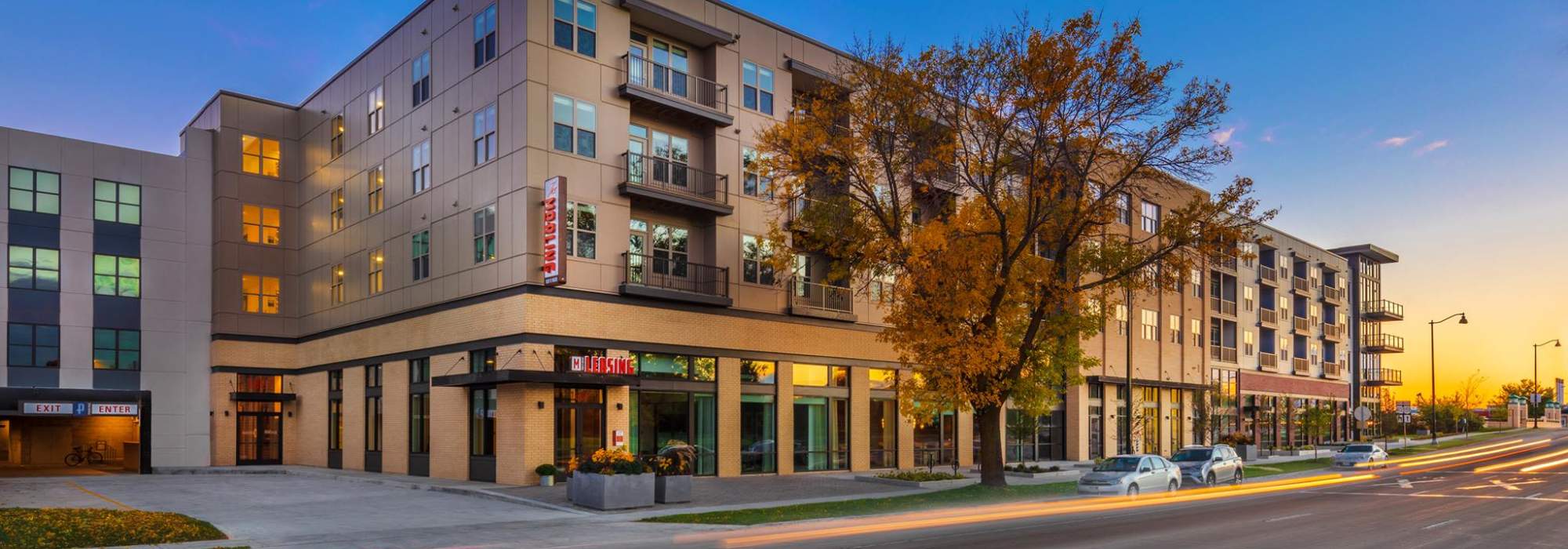 Exterior view of the building at The Marling in Madison, Wisconsin