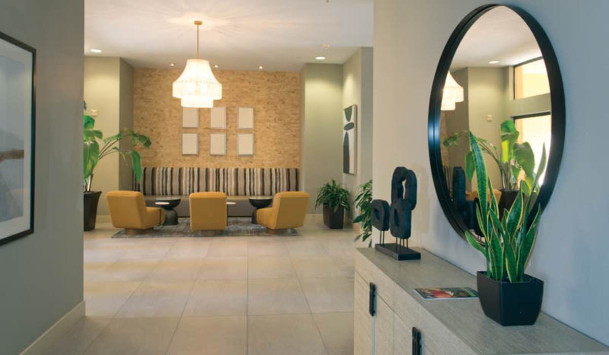 Community common area at 1010 Pacific in Santa Cruz, California