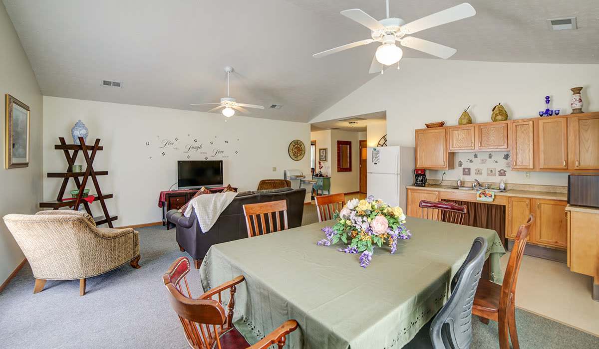 Community room at Braddocks Greene in Frostburg, Maryland