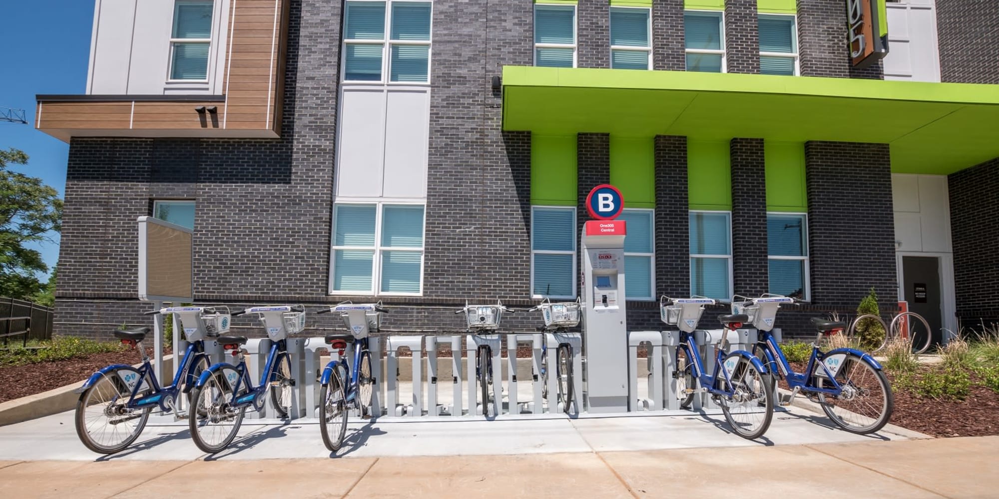 Bike rack at One305 Central in Charlotte, North Carolina