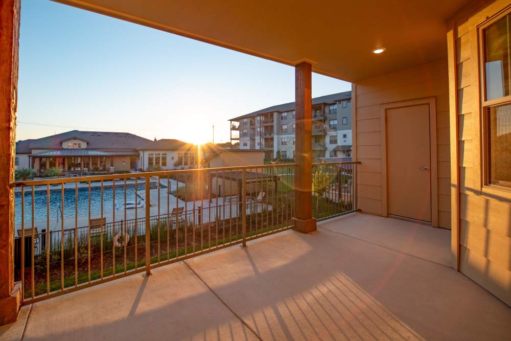 Large balconies at Stoney Ridge