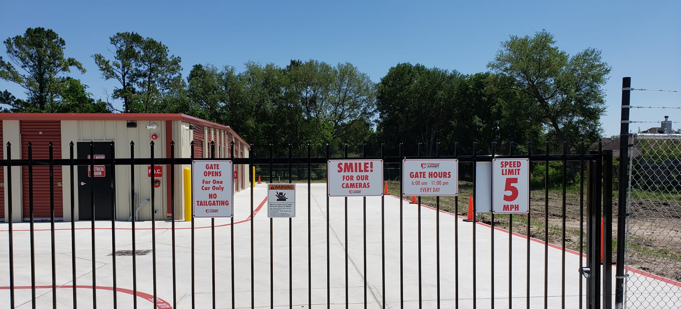 Gated entrance at Storage Authority Walters Rd in Houston, TX