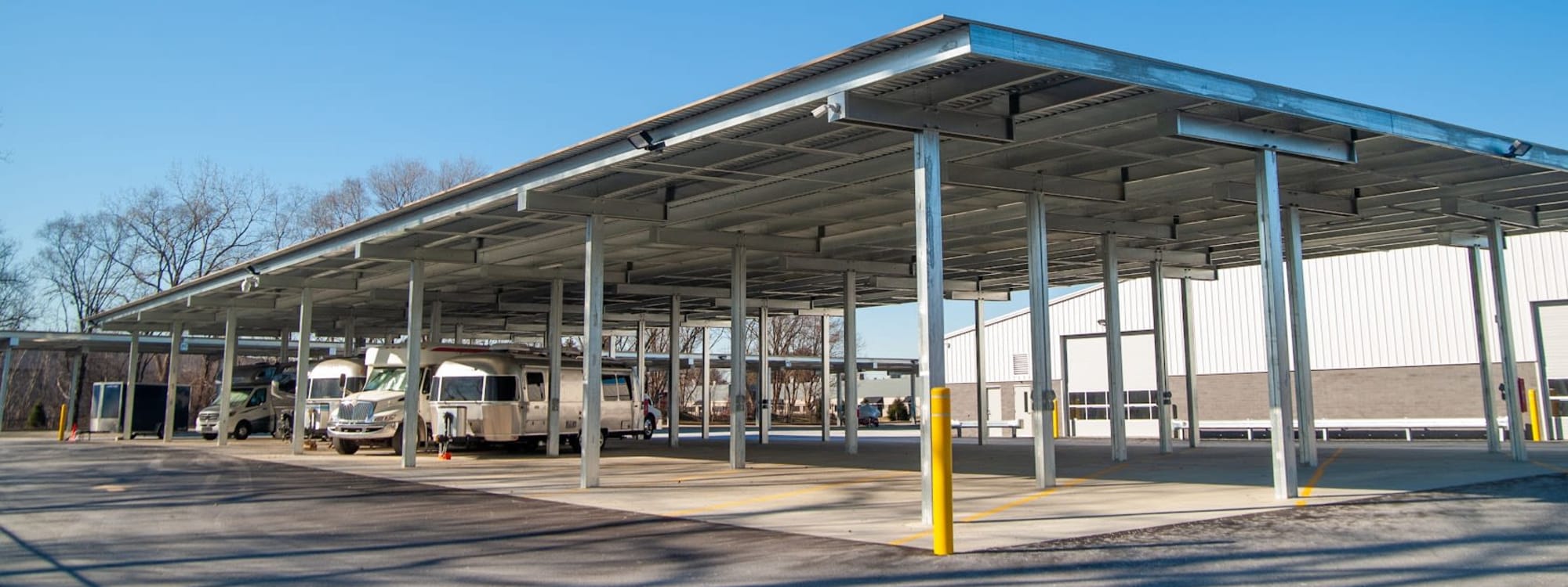 Outdoor storage at Stow and Go Self Storage in Plymouth, Michigan