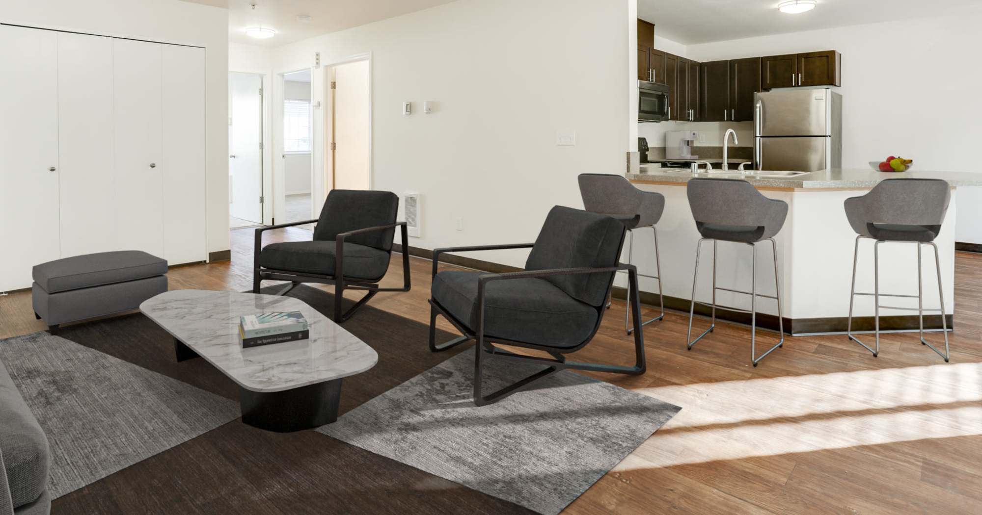 Modern interiors at Vancouver, Washington apartments at The Addison Apartments
