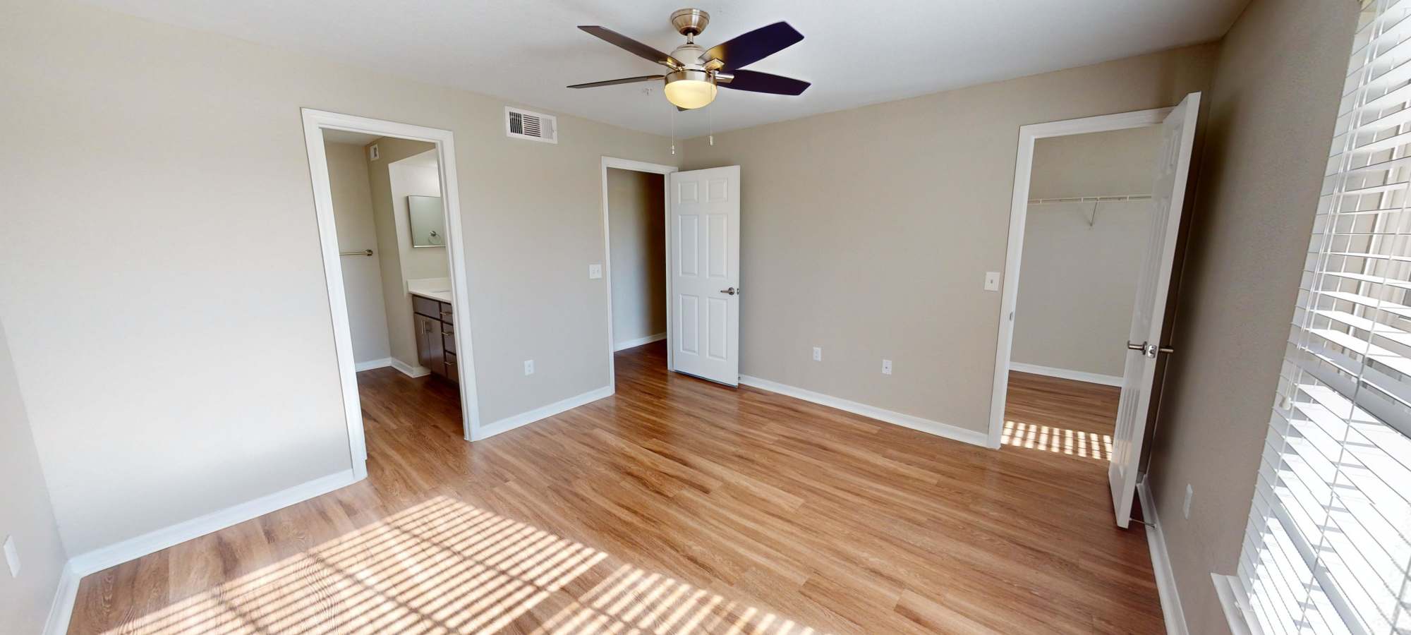 Open bedroom floor plan at Harbortown in Orlando, Florida