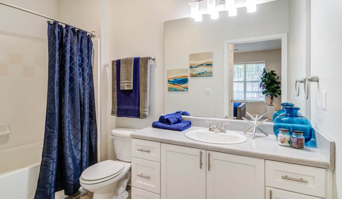 Bright bathroom at Legacy Ridge in Atlanta, Georgia