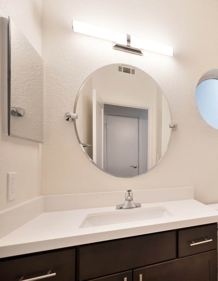 bathroom vanity at Adagio in Sacramento, California