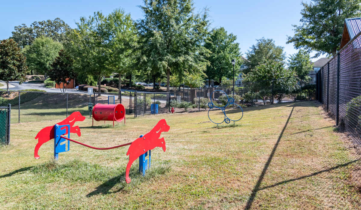 Dog park at Legacy Ridge in Atlanta, Georgia