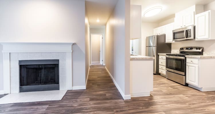 showcasing fireplace and kitchen at The Winsley