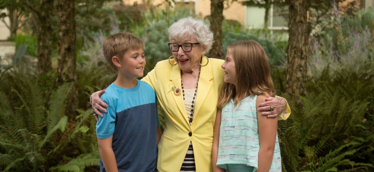 A resident in the Adopt a Grandparent program at Merrill Gardens.