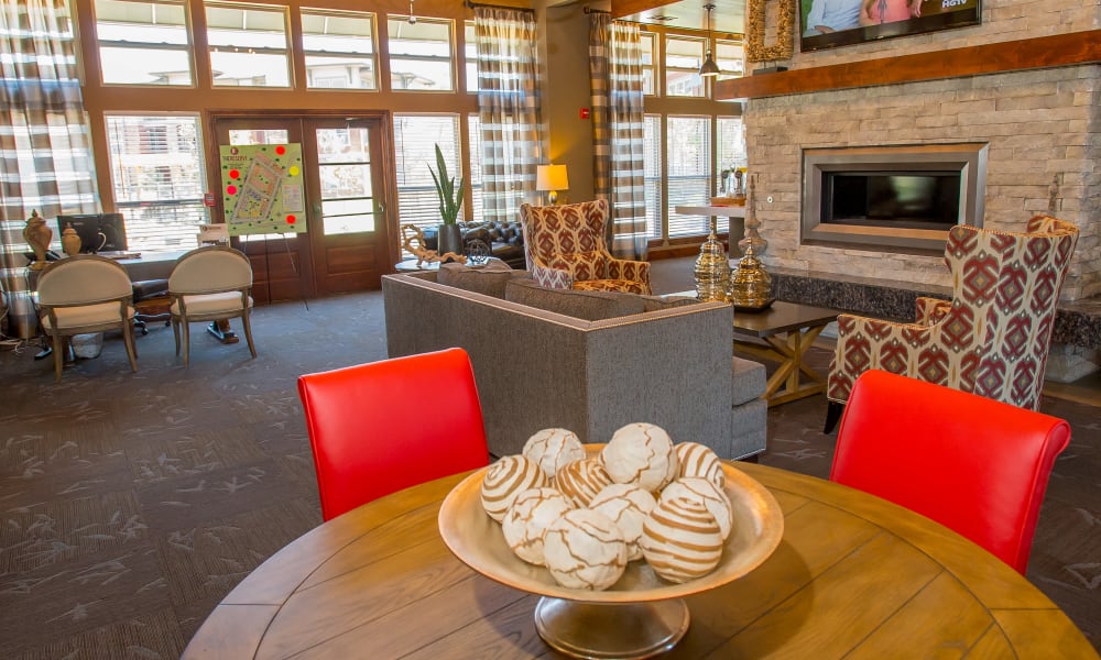 Seating at clubhouse at The Reserve at Elm in Jenks, Oklahoma