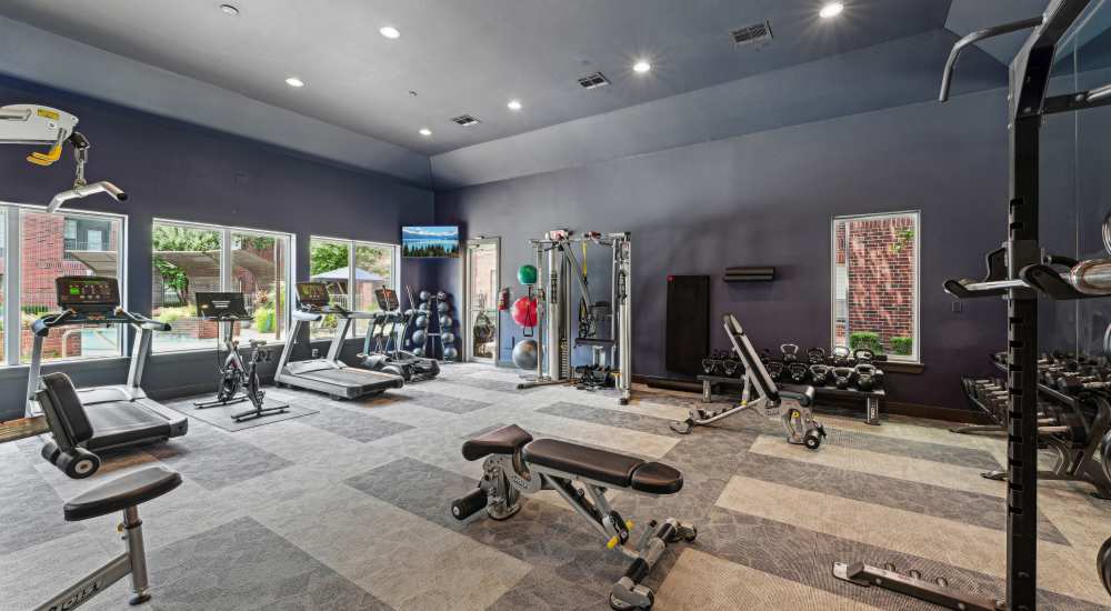 Gym area at Lakeside in Houston, Texas