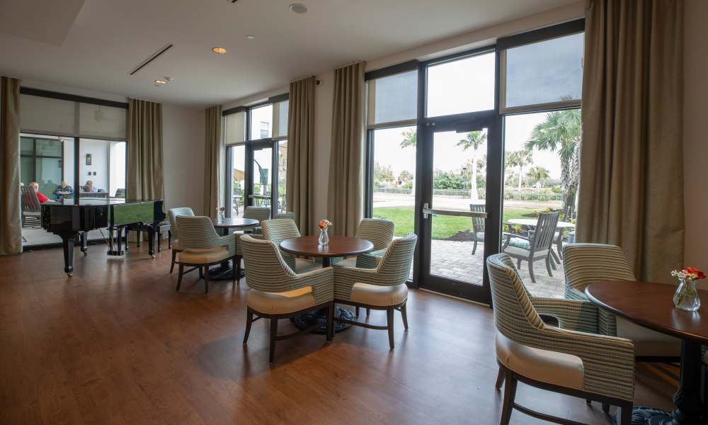 Enjoy your dinner at Keystone Place at Beachwalk's dining room in Fort Myers, Florida