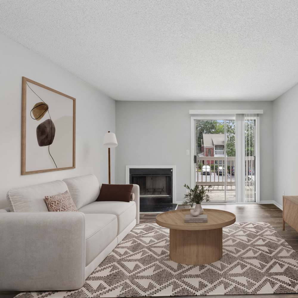 Living room at Anzio apartments in Lawrenceville, GA