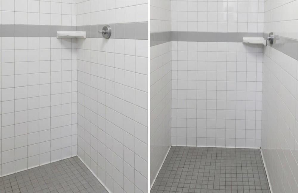 Bathroom at Trolley Court in San Diego, California