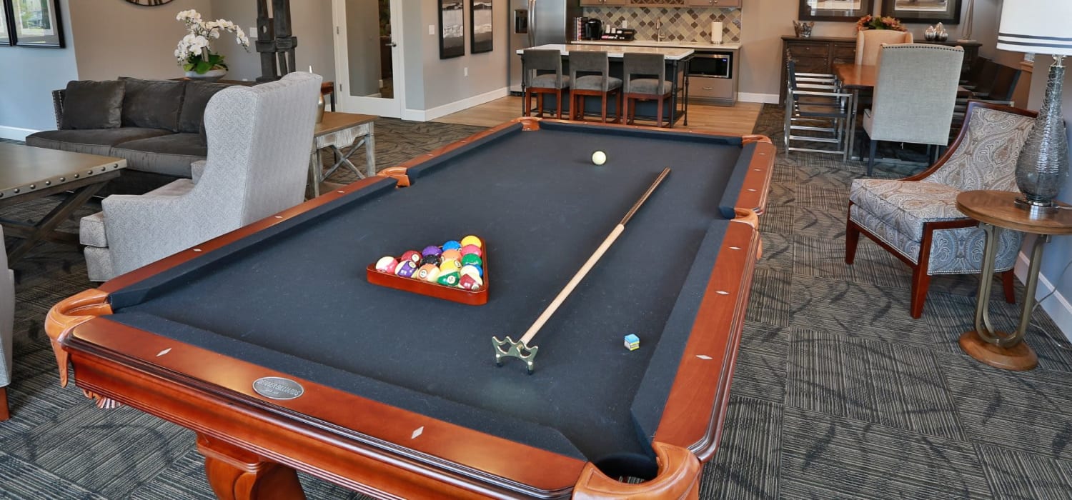 pool table at The Fairway Apartments in Salem, Oregon