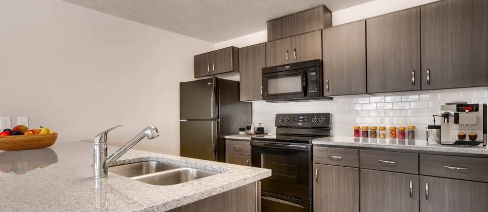 A luxurious kitchen at Terrene at the Grove in Wilsonville, Oregon