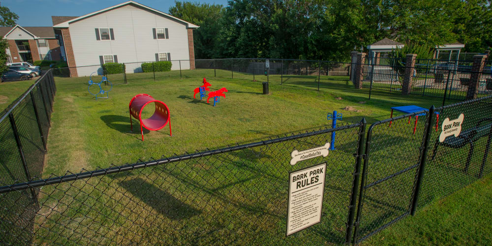 Dog park at The Greens of Bedford in Tulsa, Oklahoma