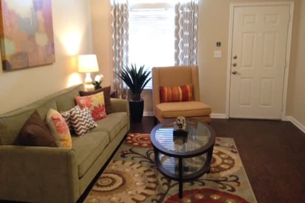 Cozy living room at Station at Mason Creek