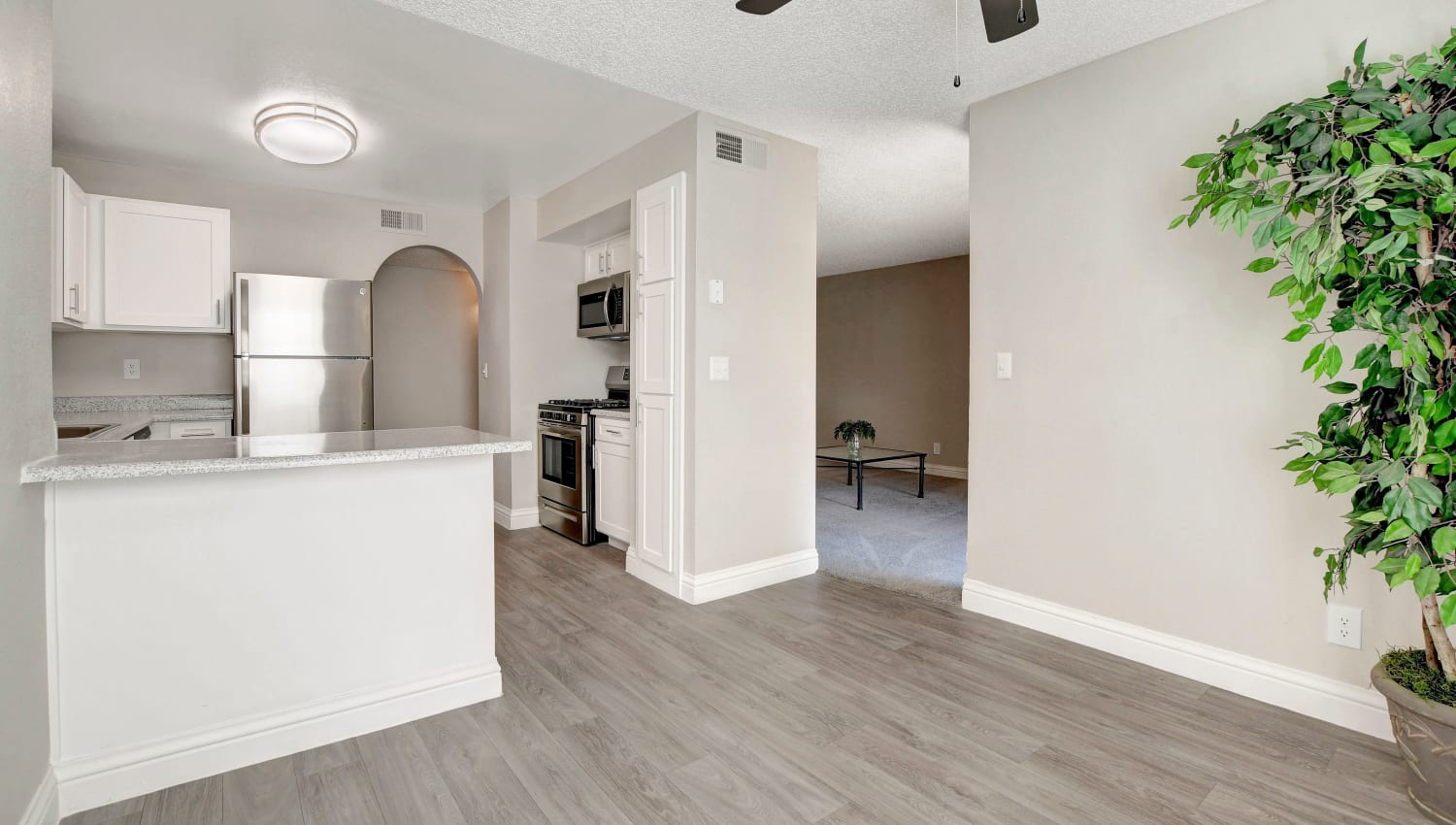 Model kitchen at Eagle Trace Apartments in Las Vegas, Nevada