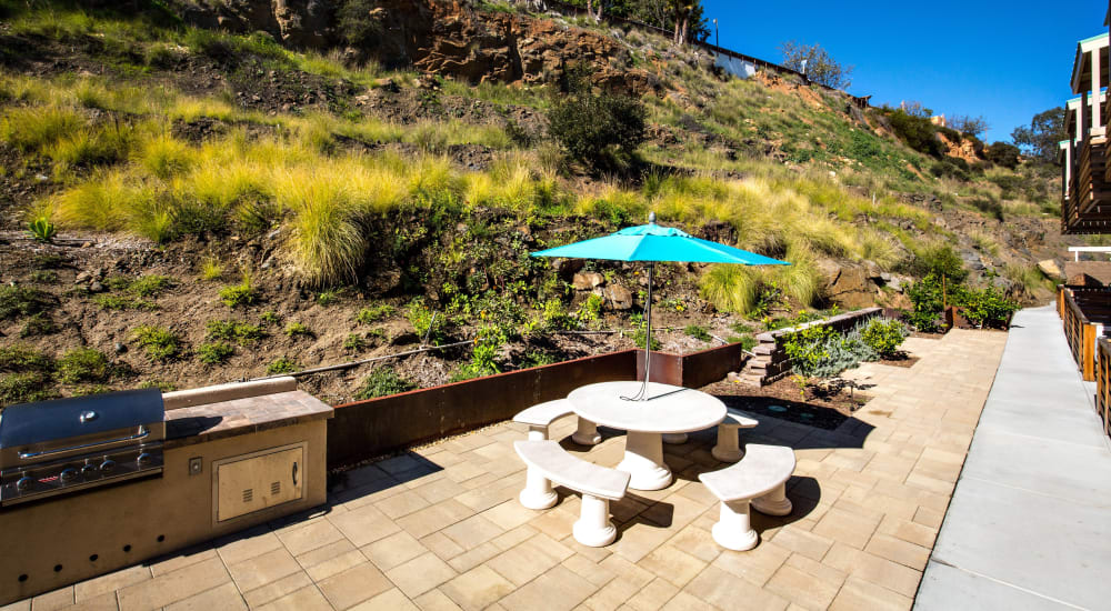 Bbq area at The Quarry Apartments in La Mesa, California