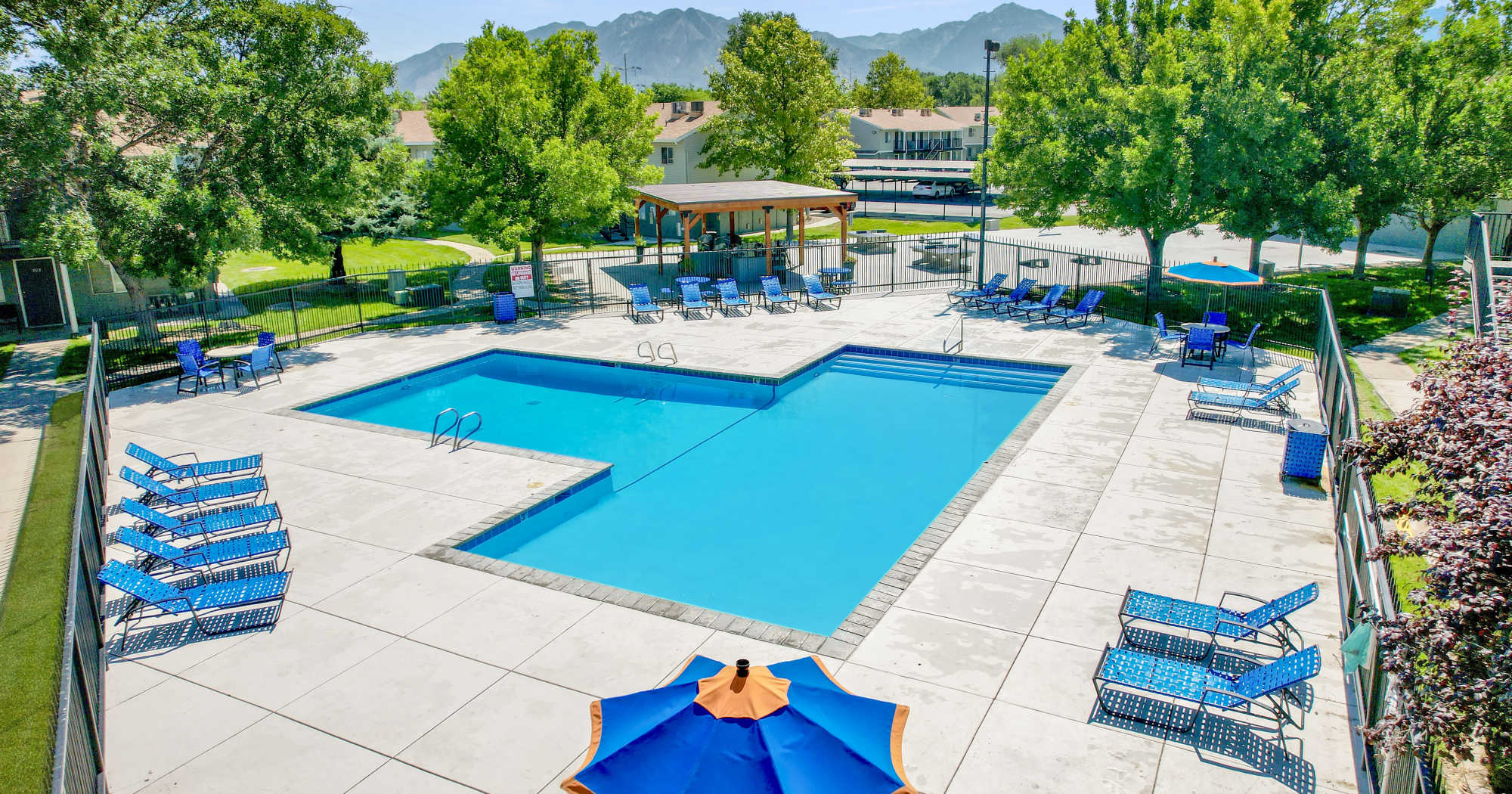 Community pool at Taylorsville, Utah apartments at Callaway Apartments
