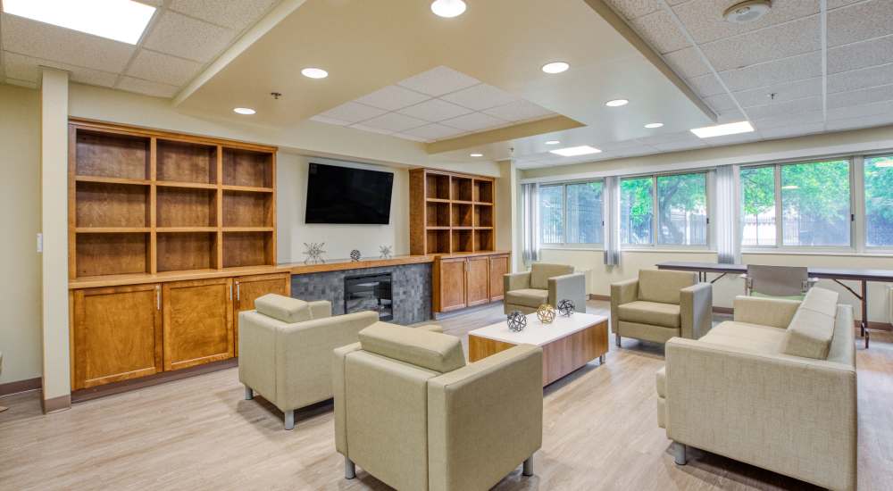Club house at Village Center in Detroit, Michigan