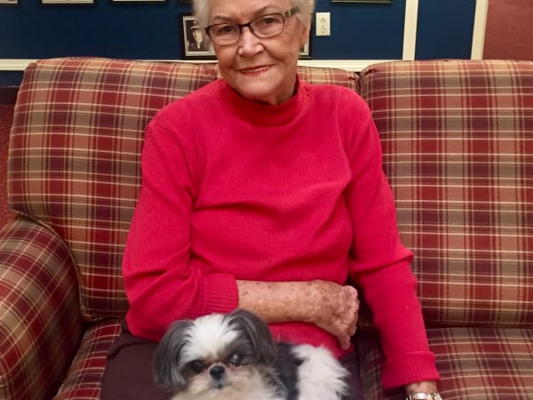 Lucy Ulibarri and Archie at Paloma Landing Retirement Community in Albuquerque, New Mexico