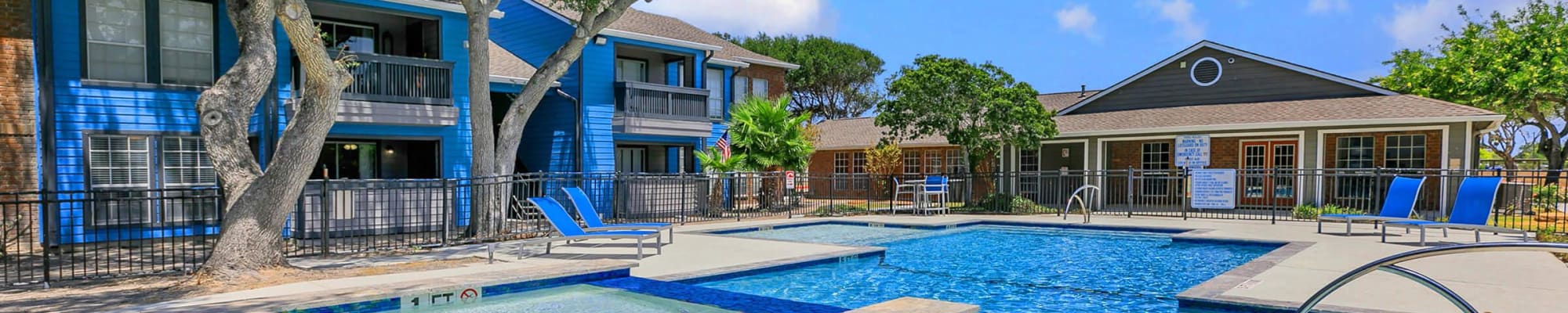 Swimming pool view at Corpus Christi, Texas