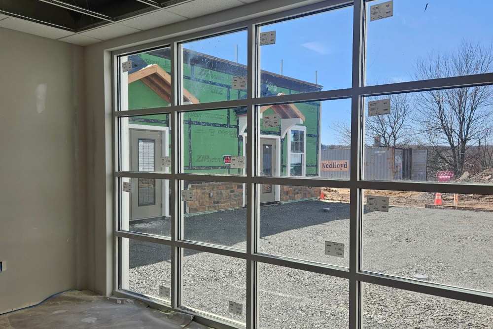 Apartments with big windows at The Birches at New Hope in New Hope, Pennsylvania