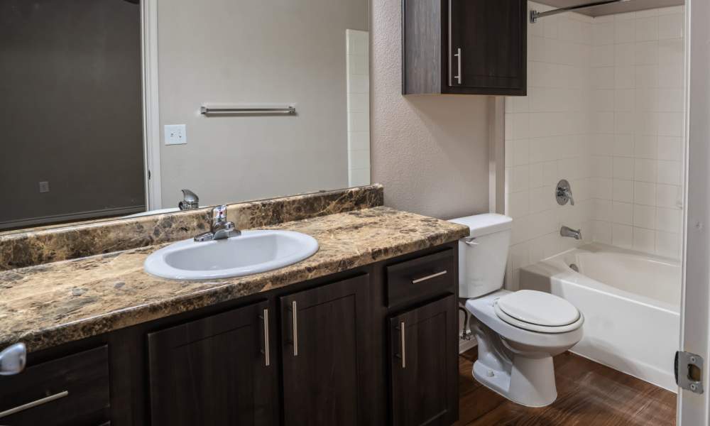 Bathroom with vanity unit at Sunset Lodge in Odessa,Texas