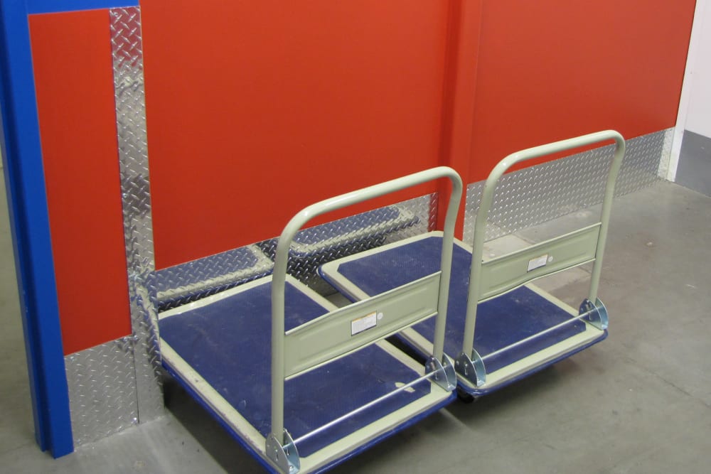 Carts for customer use at Trojan Storage of Oxnard in Oxnard, California