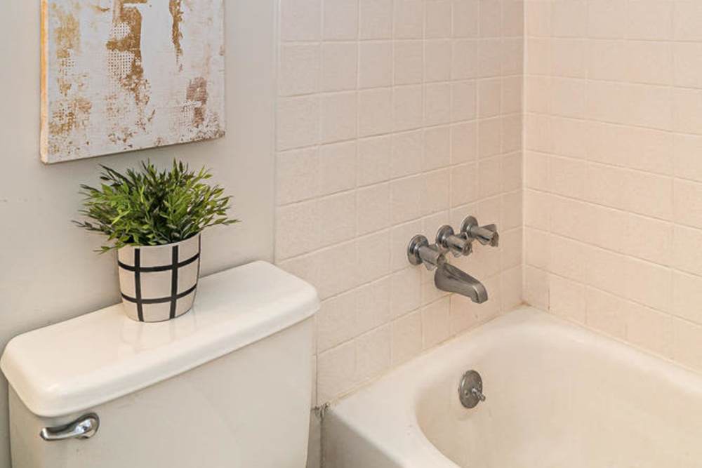 Bathroom tub at Pear Tree in Saint Ann. MO