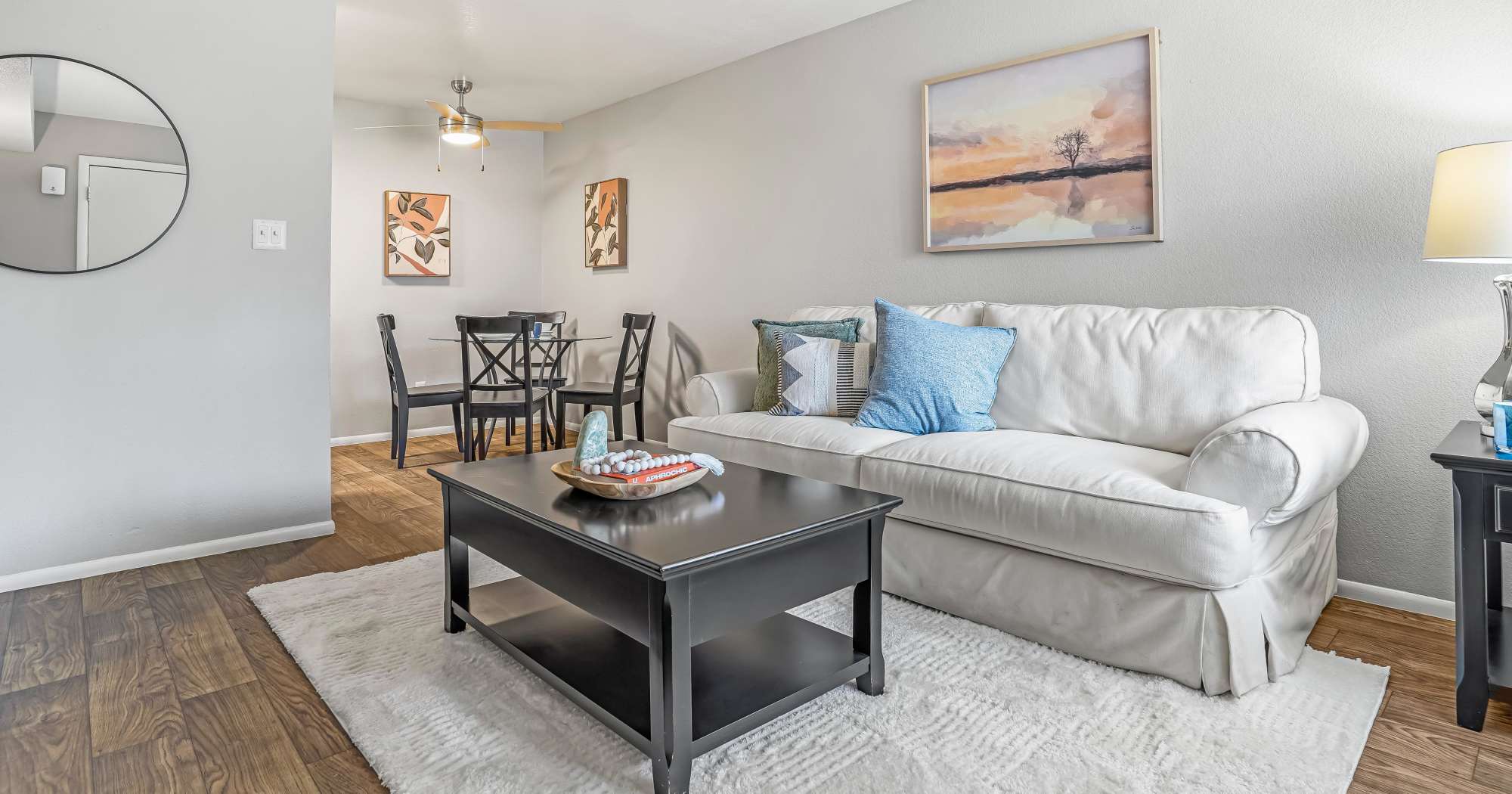 Living room at Taylorsville, Utah apartments at Callaway Apartments