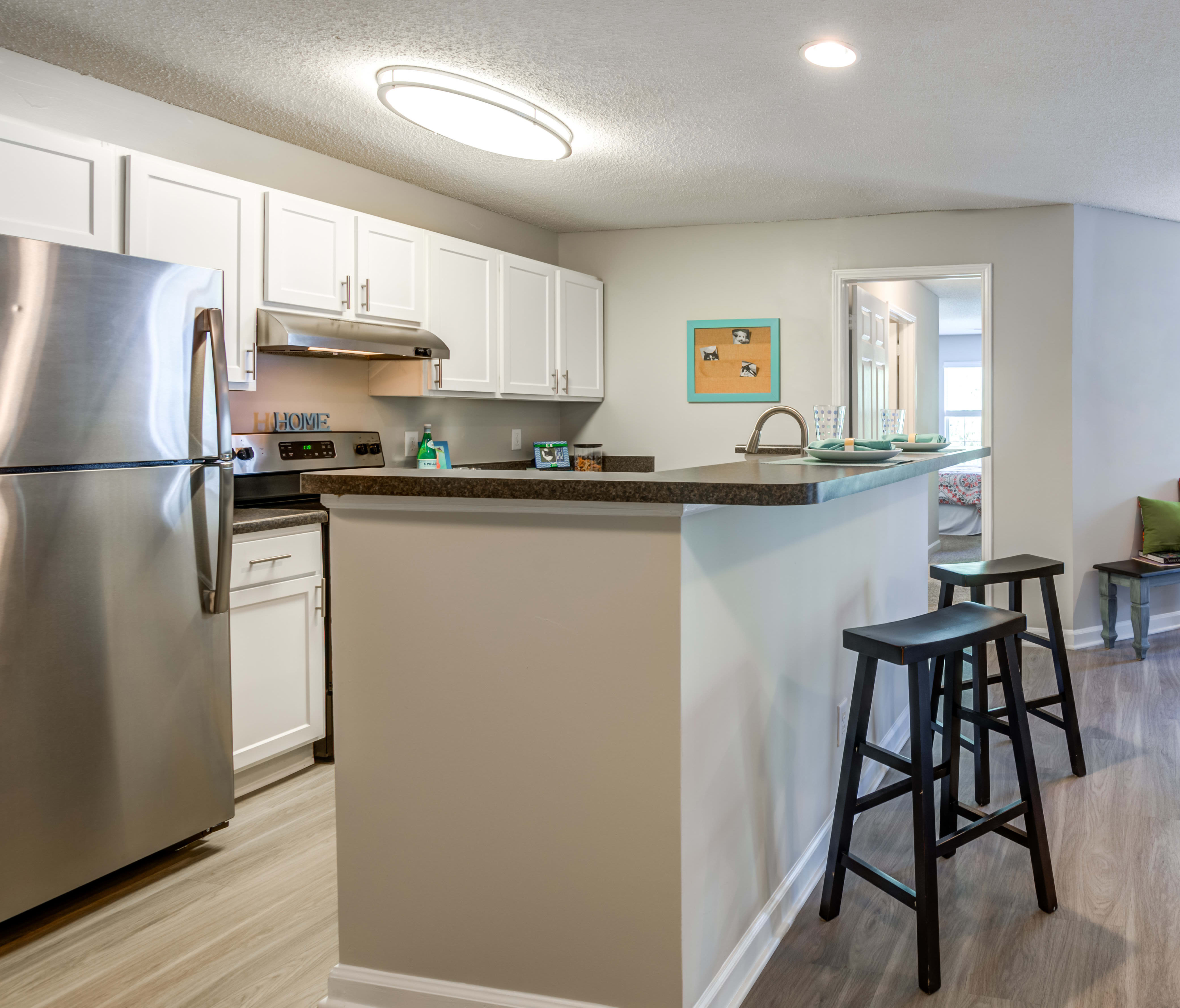 Upgraded kitchen at The Village Apartments