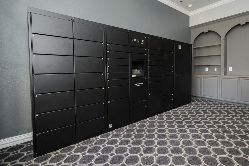 Secure package area at 23Hundred @ Ridgeview in Plano, Texas