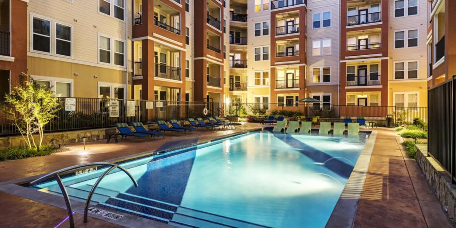 Beautiful pool at 4000 Hulen in Fort Worth, Texas