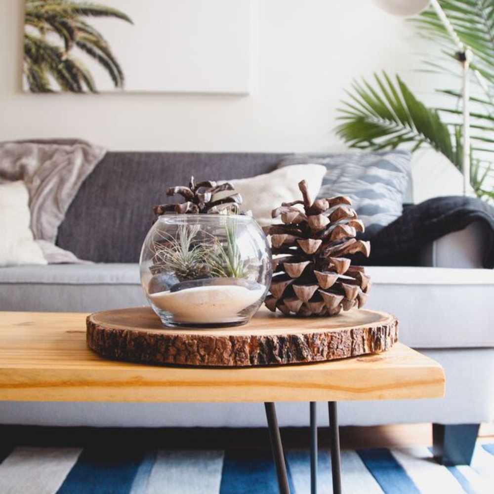 Modern living room at Reseda On The Park in Reseda, California, 