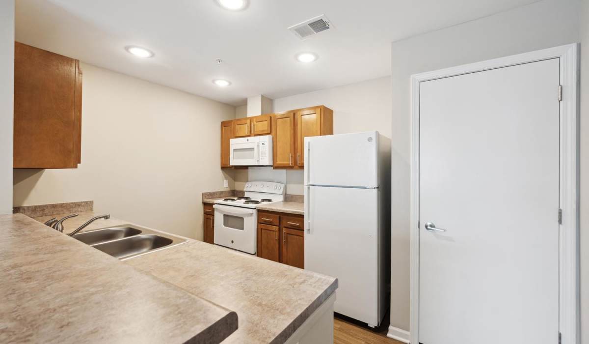 A view of the kitchen room at Woodward Way in East Lansing, Michigan