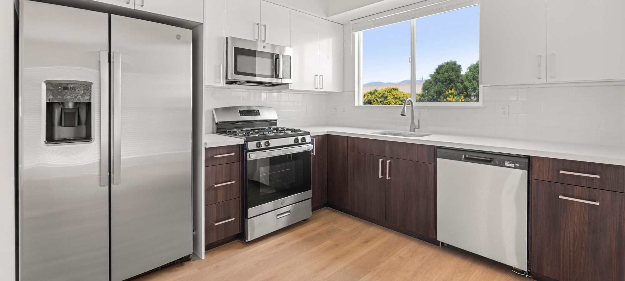 Modern kitchen at Reserve at Chino Hills in Chino Hills California